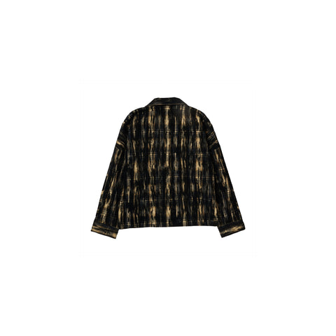 DUST FLOCKY PAJAMA SHIRT: BLACK