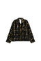 DUST FLOCKY PAJAMA SHIRT: BLACK