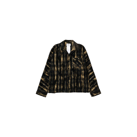 DUST FLOCKY PAJAMA SHIRT: BLACK