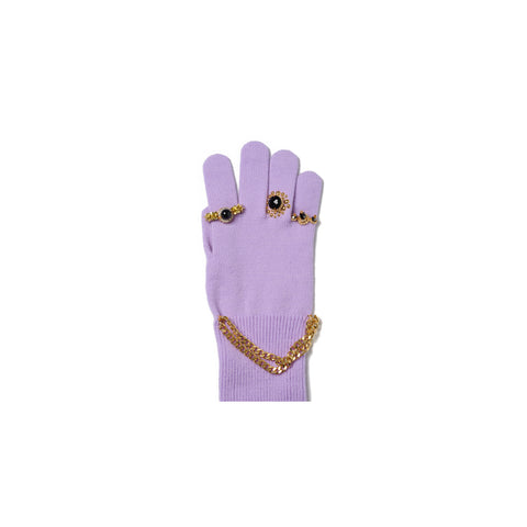 JEWELRY ATTACHED LONG GLOVES / SMALL: PINK