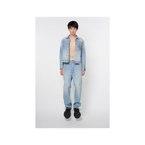 AIR YARN FADED DENIM JACKET