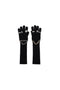 JEWELRY ATTACHED LONG GLOVES / SMALL: BLACK SILVER