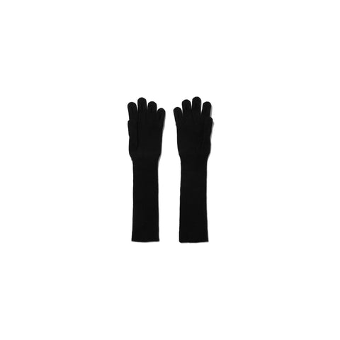 JEWELRY ATTACHED LONG GLOVES / SMALL: BLACK SILVER