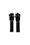 JEWELRY ATTACHED LONG GLOVES / SMALL: BLACK GOLD