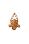 GAS MASK LEATHER HANDBAG：CAMEL