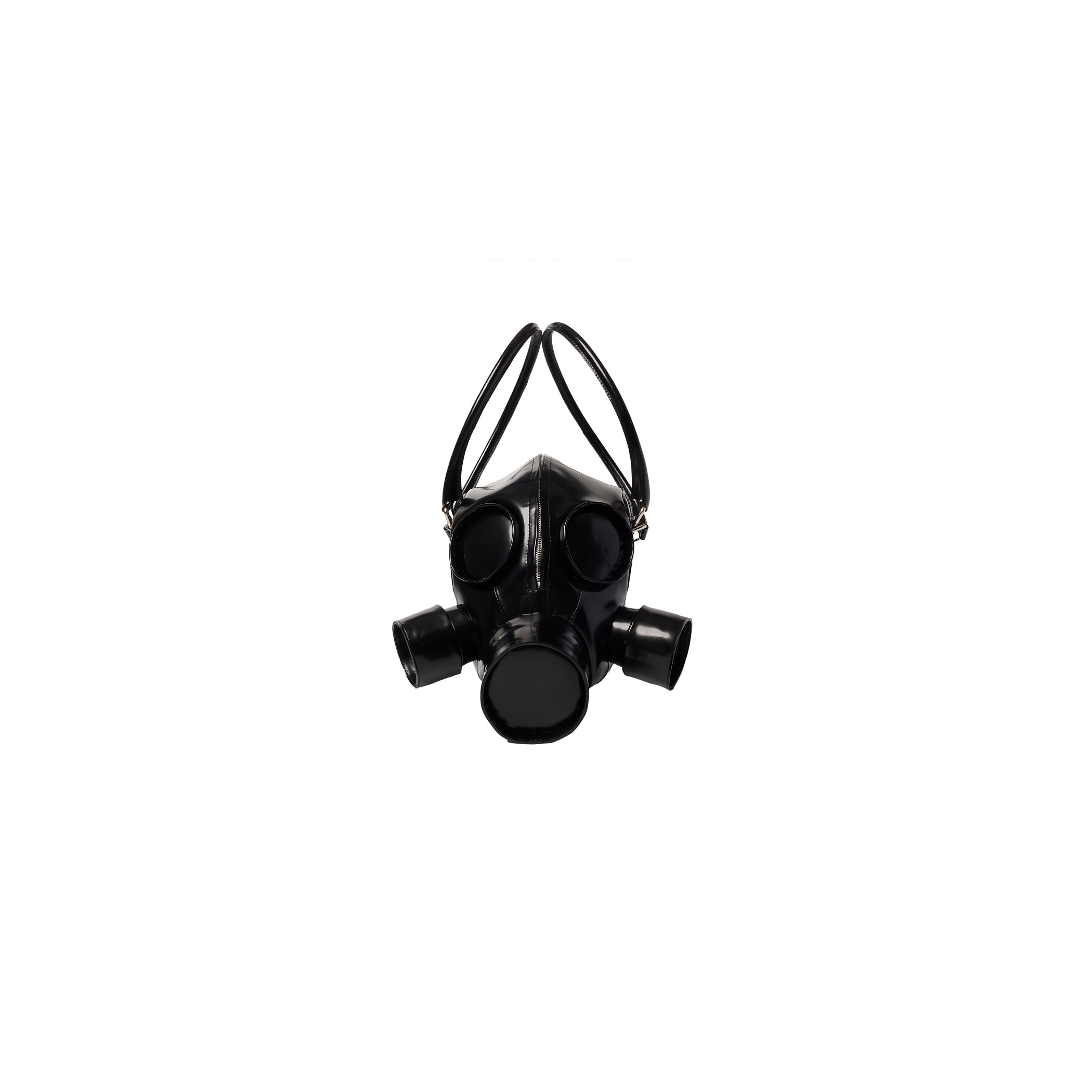 ガスマスクバッグ黒 GAS MASK LEATHER HANDBAG：BLACK – doublet