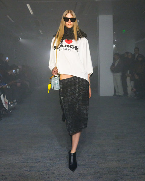 SMOG AIR STAINED TWEED SKIRT