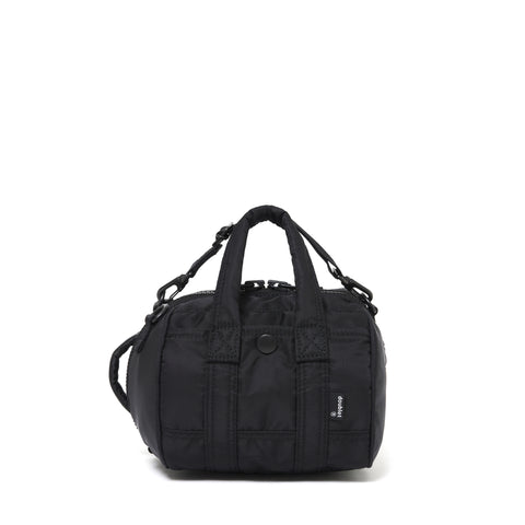 AIR PILLOW BAMBOO HANDLE BAG: BROWN