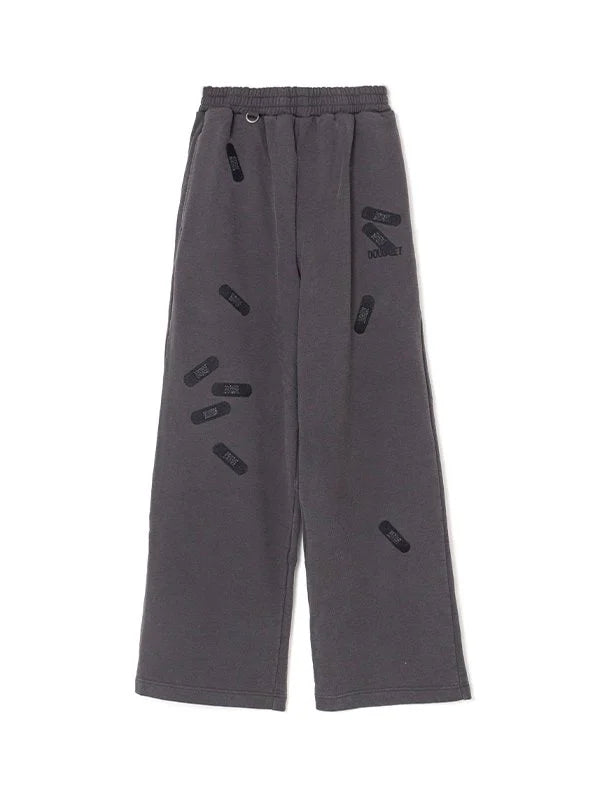 BANDAGE EMBROIDERY SWEAT PANTS